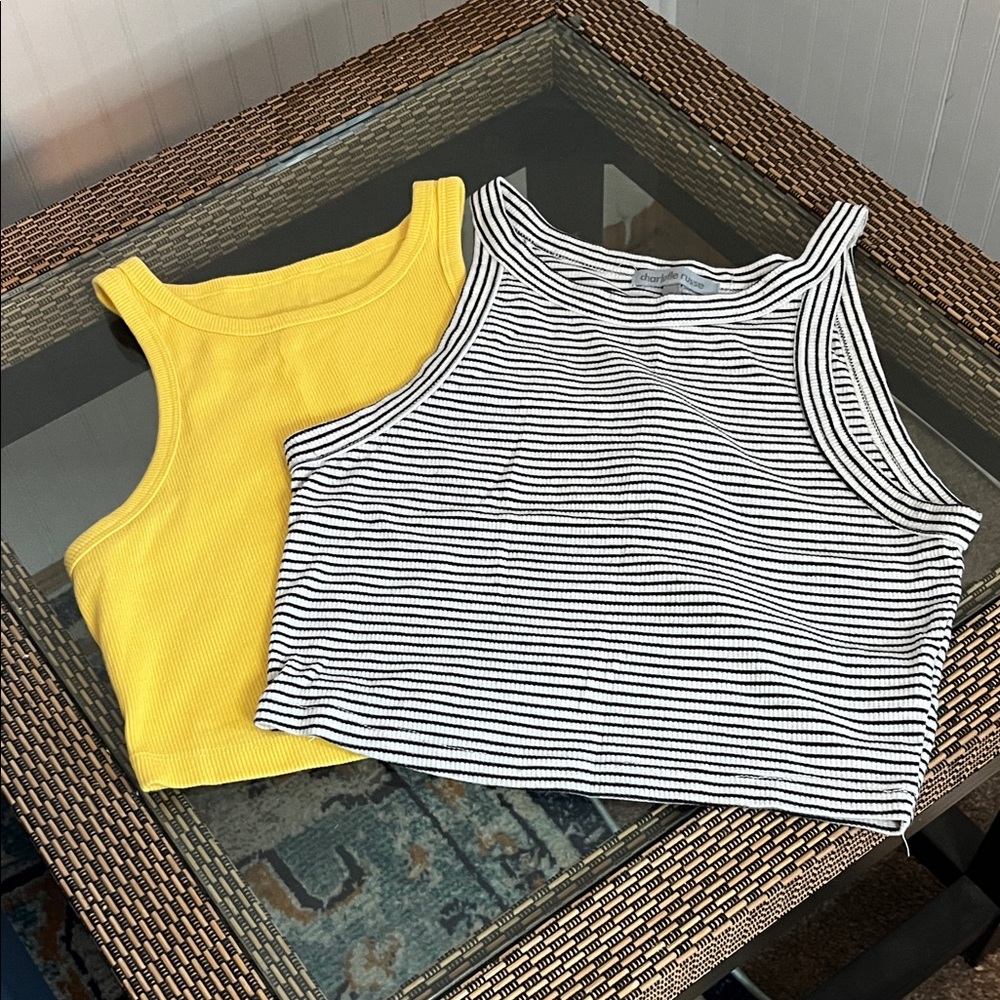 Charlotte Russe & Wild Fable Cropped Tank Top Bundle, Size M